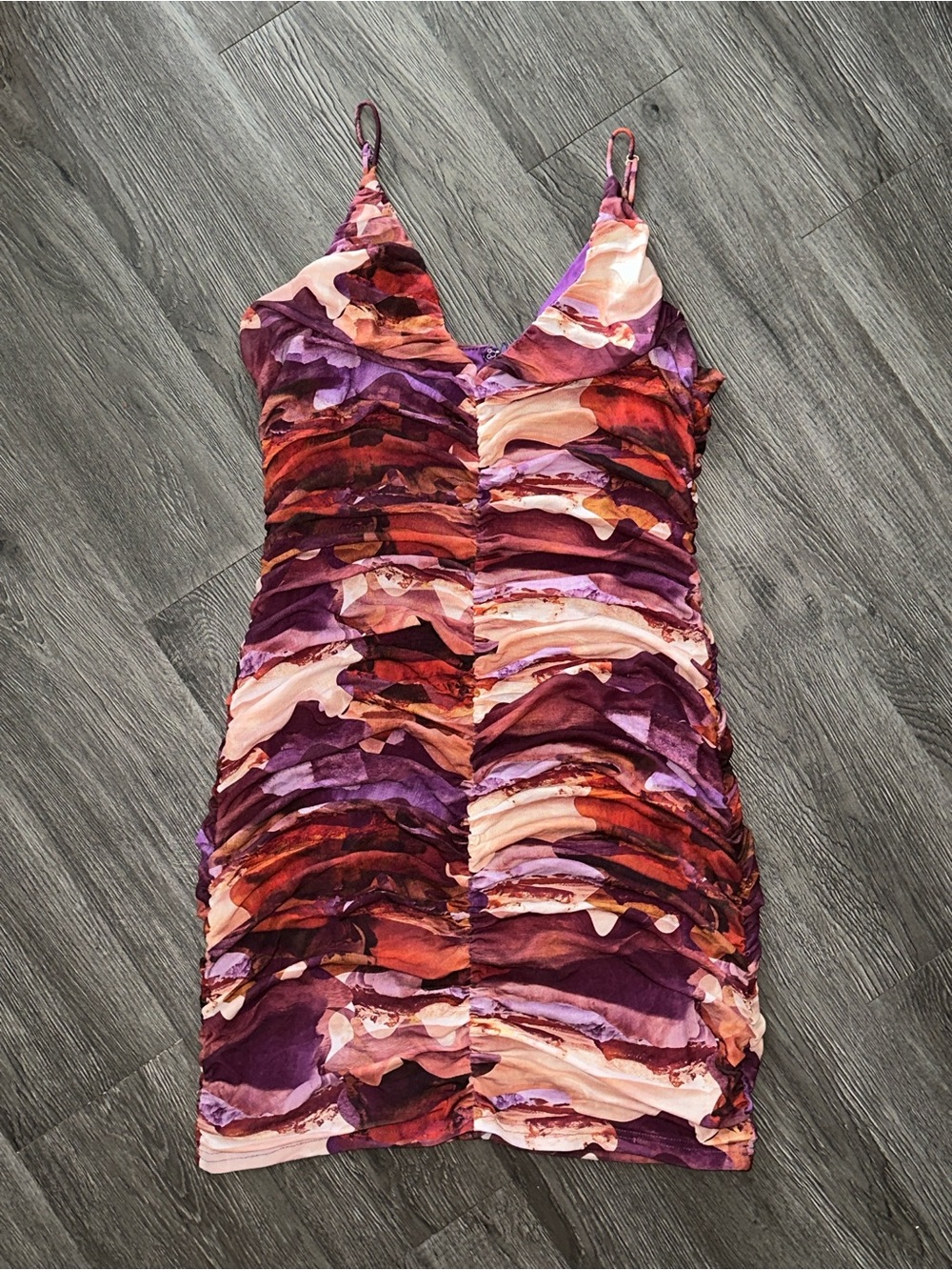 Around The Town Mesh Mini Dress